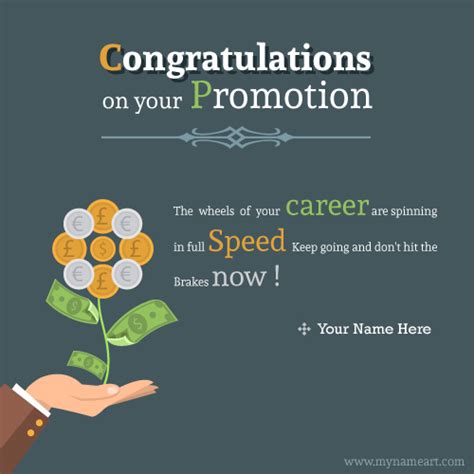 Write Name On Congratulations On Your Promotion Greeting Picture
