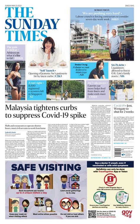 the straits times may 23 2021 newspaper get your digital subscription