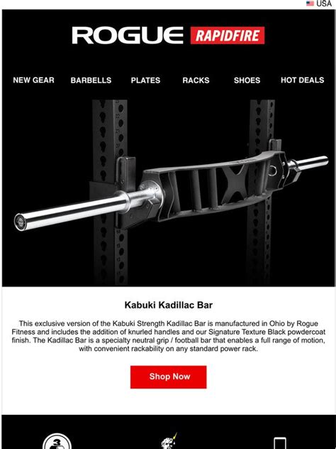 Rogue Fitness Just Launched Kabuki Kadillac Bar Milled
