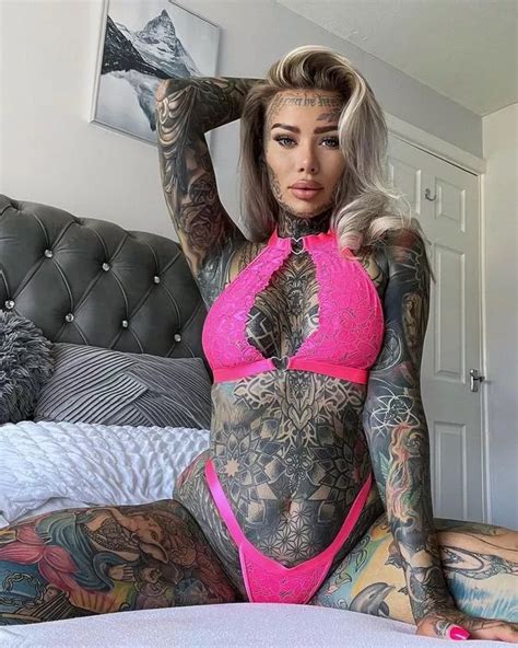 Britain S Most Tattooed Woman Strips To Teeny Bikini To Show Off K Ink Daily Star