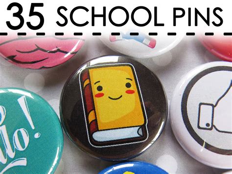 School Buttons Pins Set Backpack Pins T For Teachers Etsy