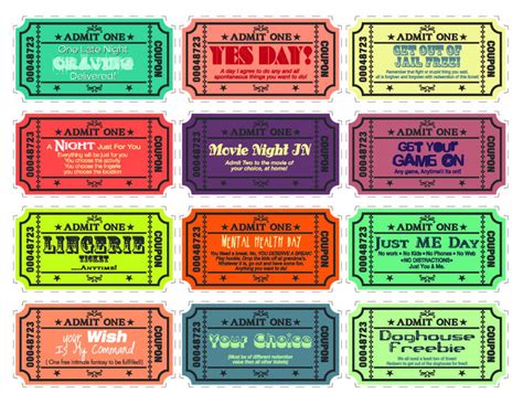 55 best gift ideas for your girlfriend. Printable Love coupons for wife/husband - boyfriend ...