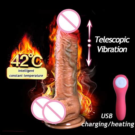 Belsiang Realistic Dildo Vibrator Heating Big Phalos Suction Cup Dildo Soft Penis Phallus