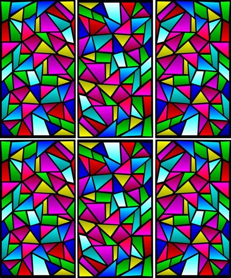 Cool Minimalist Rectangular Shaped Abstract Stained Glass Window Home Stained Glass Windows