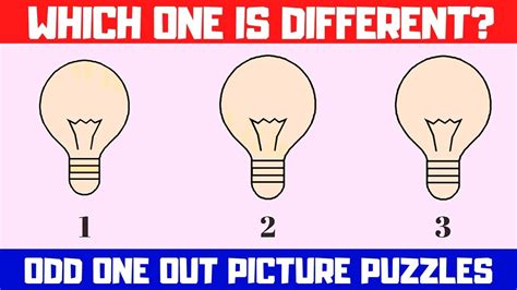 Find The Odd One Out Easy Puzzles With Answers Youtube