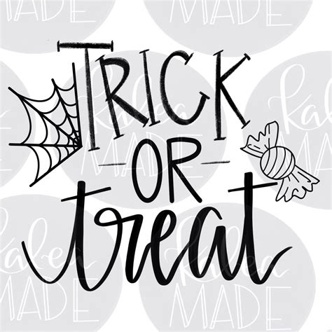 Trick Or Treat Svg Svg Cut File Halloween Svg Etsy