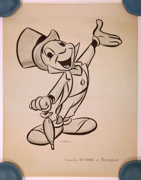 Disneyland Art Corner Jiminy Cricket Print Id Sepjiminy21068 Van