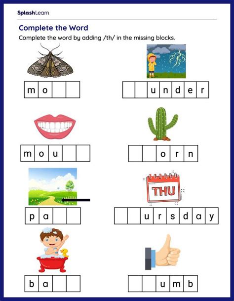 th digraph worksheets worksheets for kindergarten