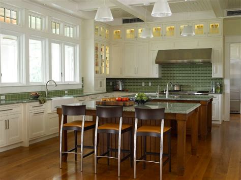 Open Kitchen With Double Islands Traditional Kitchen Baltimore