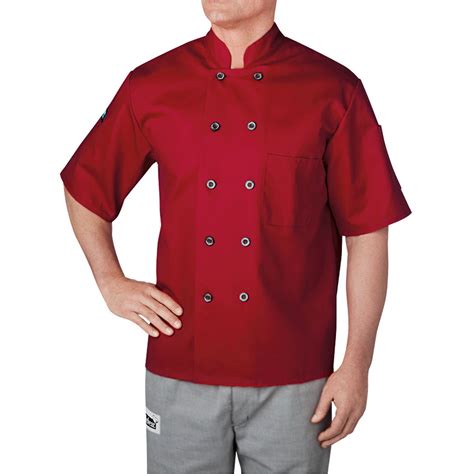 Short Sleeve Primary Plastic Button Chef Jacket 4455 Chefwear