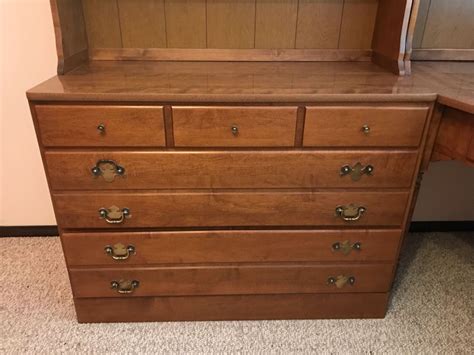 Ethan Allen Piece Furniture Unit With Desk Dressers Side Shelving Unit And Hutches