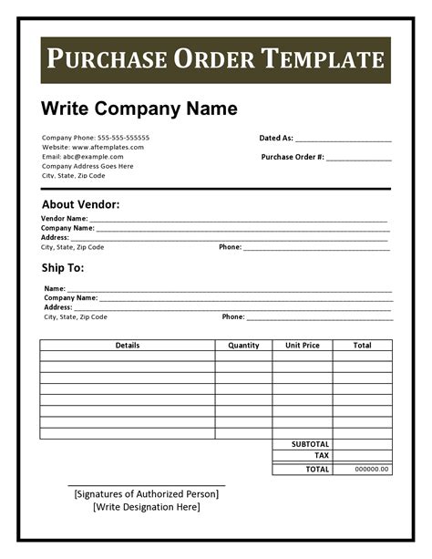 30 Free Purchase Order Templates Excel And Doc Templatearchive