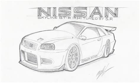 How Do You Draw A Nissan Skyline