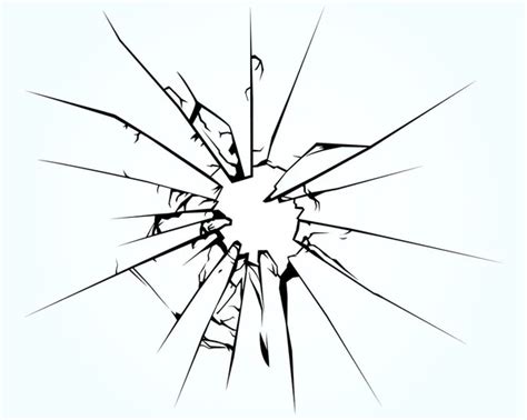 Broken Glass Effect Hole In The Broken Glass — Stock Vector © Halimqd 150669334