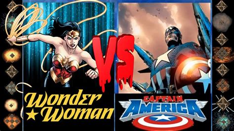 wonder woman dc comics vs captain america marvel comics ultimate mugen fight 2017 youtube