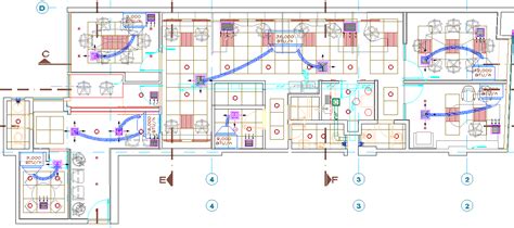 Plan Of Office Building With Electric Layout In Dwg File Cadbull My
