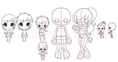 How To Draw Chibi Bodies Step By Step Drawing Guide By Jedec Drawing Anime