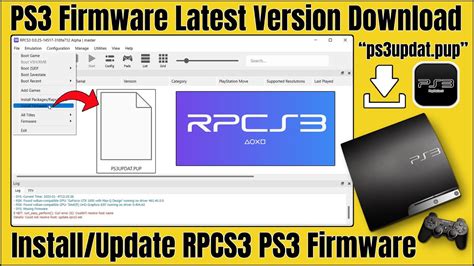 PS3 Firmware Latest Version RPCS3 Firmware Install Update YouTube