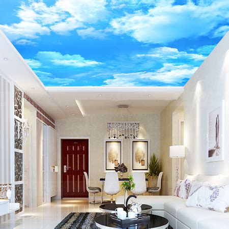 Photo wallpapers murals with beautiful beach motifs, flower patterns or photo wallpapers of new york and london. 27 Ceiling Wallpaper Design and Ideas - InspirationSeek.com