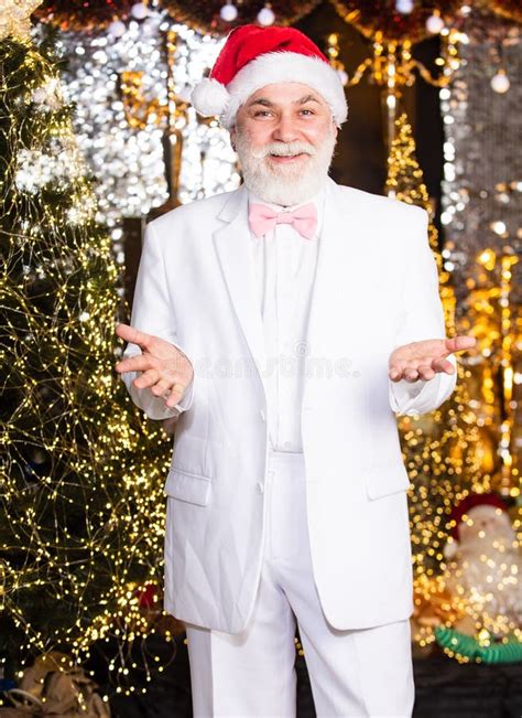 Stick To Traditions Christmas Eve Elegant Grandpa In Suit Corporate