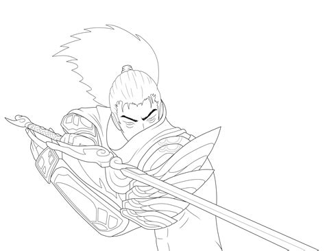 Yasuo Line Art By Mfadil On Deviantart