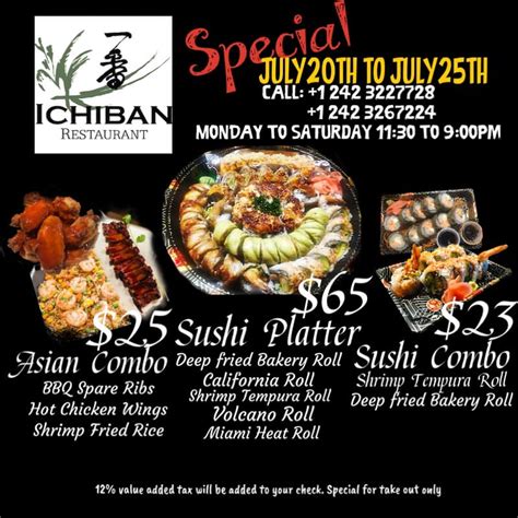 Check Out Our Special Ichiban Sushi Nassau Bahamas