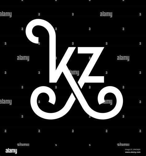 kz letter logo design initial letters kz logo icon abstract letter kz minimal logo design