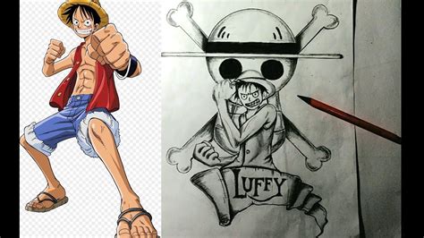Gambar Mudah And Simple Sketsa One Piece Luffy Tutorial Melukis Youtube