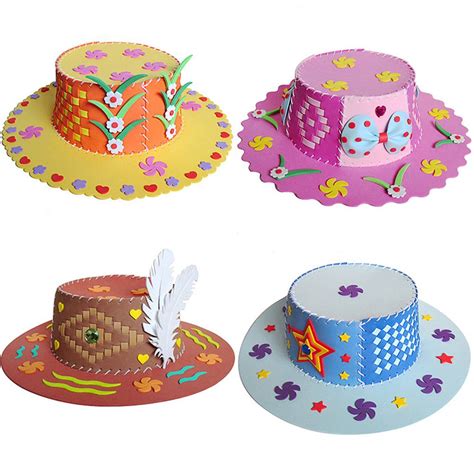 Eva Sun Cap Hat Handmade Child Diy Art Crafts Kits Learning Educational