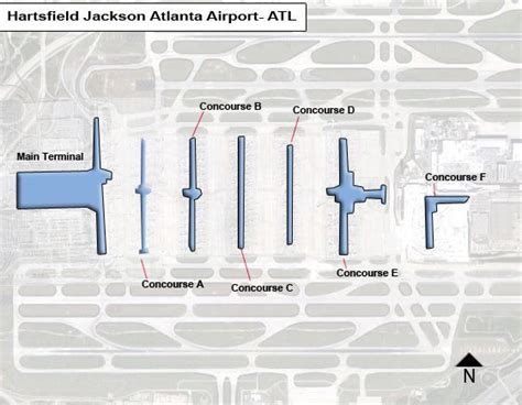 Atl Hartfield Jackson International Airport Airport Map Map