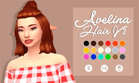 Avelina Hair And Avelina Hair V2 A New Hair Mesh Sims 4 Sims 4