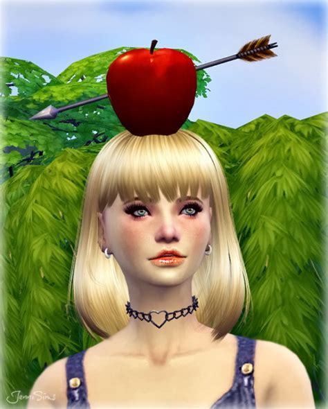 Jenni Sims New Mesh Accessory Wilhelm Tell Apple • Sims 4 Downloads