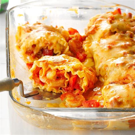 Cajun Shrimp Lasagna Roll Ups Recipe How To Make It Taste Of Home