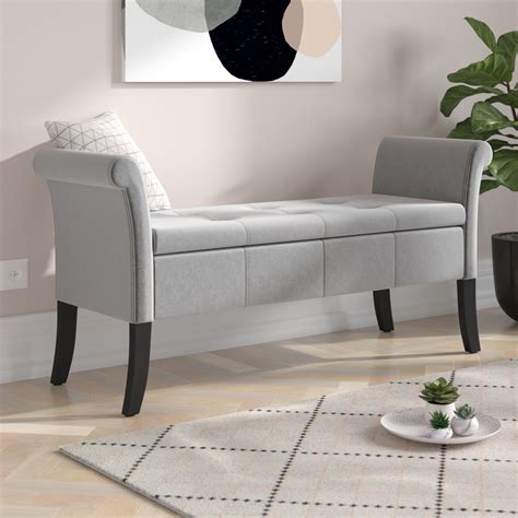 Shop for upholstered bedroom storage bench online at target. Andesine Upholstered Storage Bedroom Bench | Storage bench ...