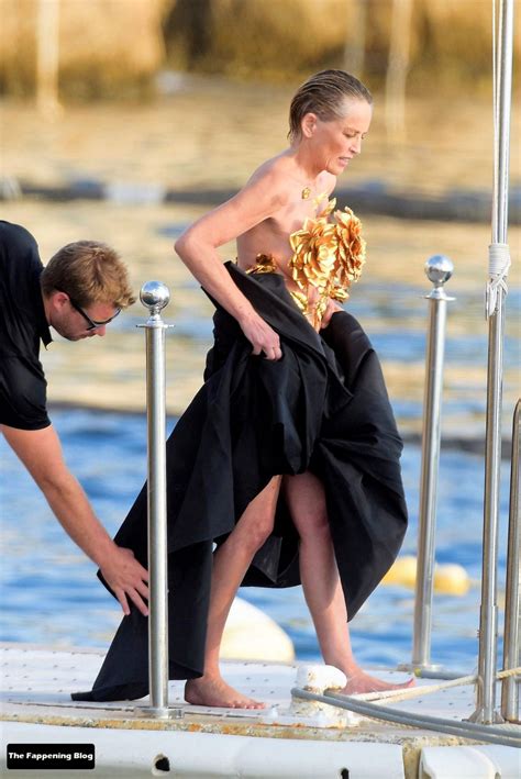sharon stone flashes her nude boobs in antibes 54 photos thefappening