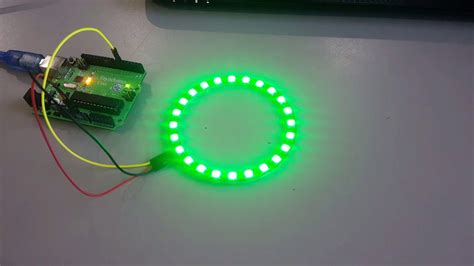 Testing 24 Bit Rgb Led Neopixel Ring With Arduino Youtube