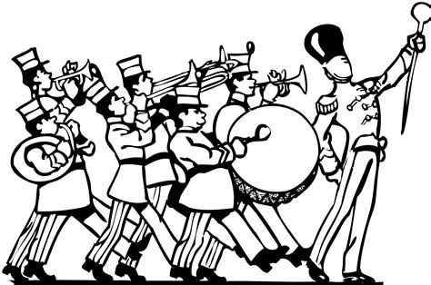 Marching Band Clipart Black And White Clip Art Library