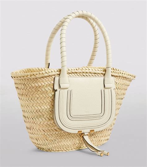 Womens Chloé White Medium Marcie Basket Bag Harrods Countrycode