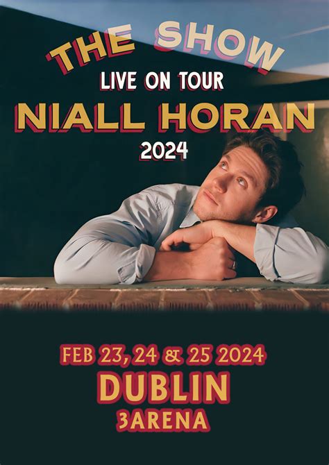 Niall Horan The Show Live On Tour 2024 Dublin Poster