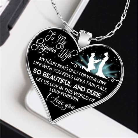 Best gift for girlfriend on first date. Gift for christmas 2018,wife necklace, husband and wife ...
