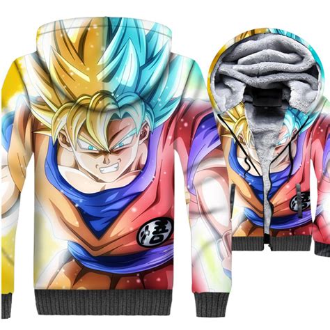 Starring as the villain of the twelfth dragon ball z movie, fusion reborn, janemba is a being made of pure evil, a destructive being who has the power to manipulate reality to his will alone. Anime Dragon Ball Z Yellow Blue Hair Print 3D Hoodies New Style 2019 Winter Sweatshirt Warm ...