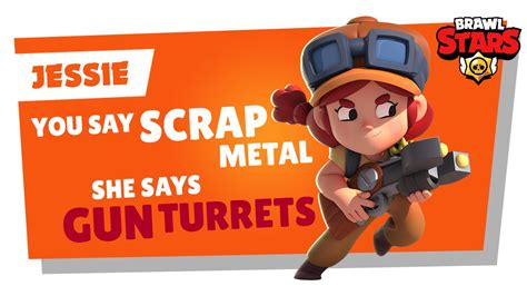 Jessie can repair her gun turret for 800 of its missing health by zapping it with her attack. Brawl Stars on Twitter: "Introducing Jessie! She shoots ...