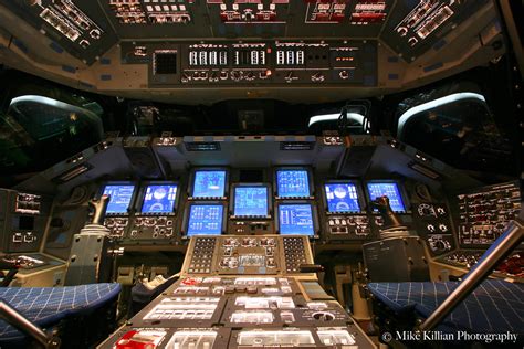 The Powered Up Flight Deck Of Space Shuttle Endeavour The Orbiters