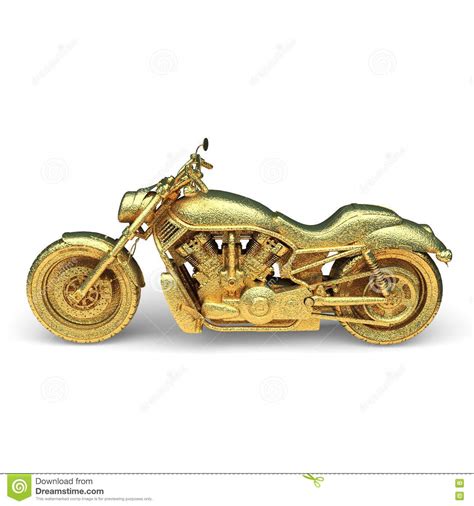 Isolated Golden Motorcycle Stock Illustration Illustration Of Luxury
