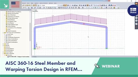 Webinar Aisc 360 16 Steel Member And Warping Torsion Design In Rfem