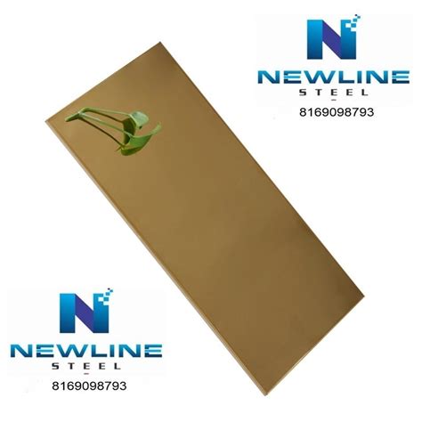 Newline Steel Stainless Steel Gold Sheet Thickness 0 1 Mm At Rs