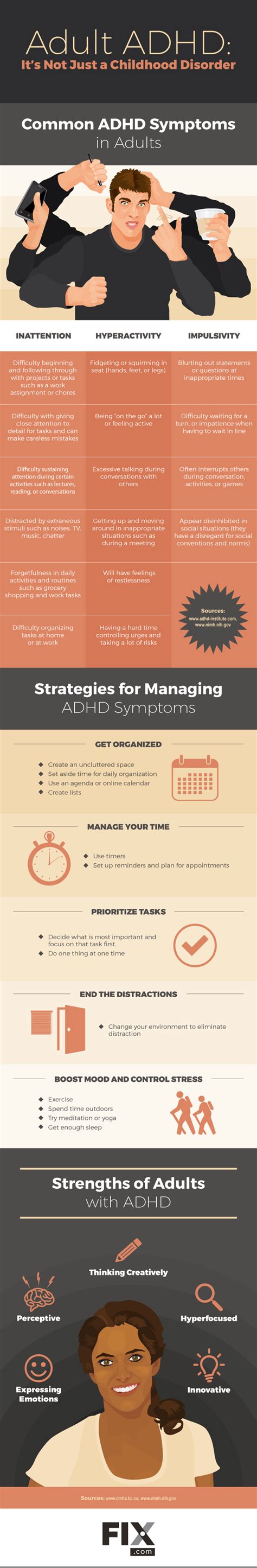 Samuels, and how those things might affect their personal life, their work life, and other parts of their lives. ADHD in Adults: Symptoms & Strategies [Infographic ...