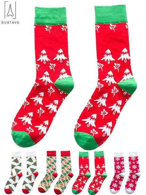 Gustave Gustavedesign Christmas Holiday Socks Fabric Crew Socks