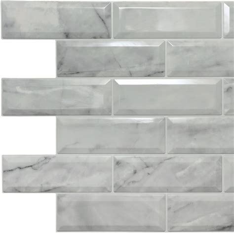 Off White Faux Marble Bricks Pvc 3d Wall Panel Dundee Deco