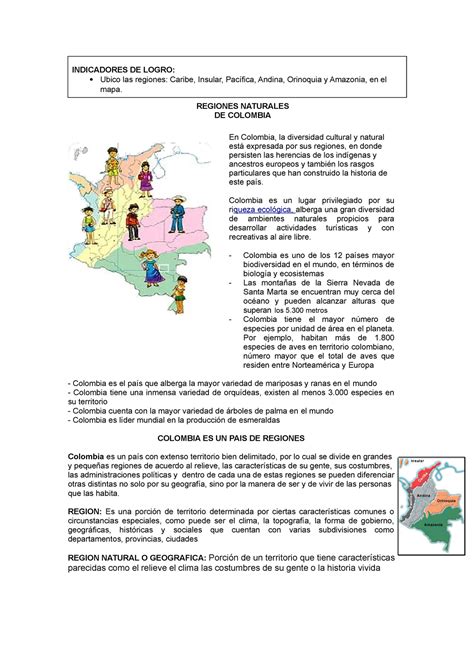 Regiones Naturales De Colombia Geografia Grado 4 2020 Regiones Naturales De Colombia En